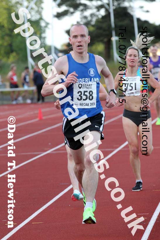 3000 metres, 2021 North East Grand Prix No.4, Monkton, Wednesday, June 30th. Photo: David T. Hewitson/Sports for All Pics